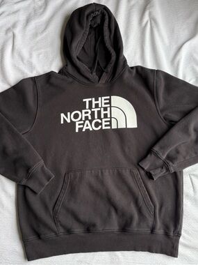 The North Face Black & White Pullover Fleece Hoodie Sweatshirt Men’s Size Large
